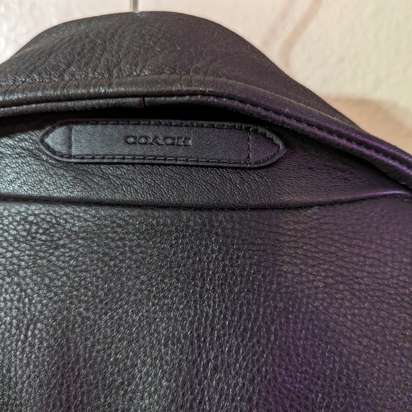 Coach leather motorcycle style jacket - Picture 4 of 6